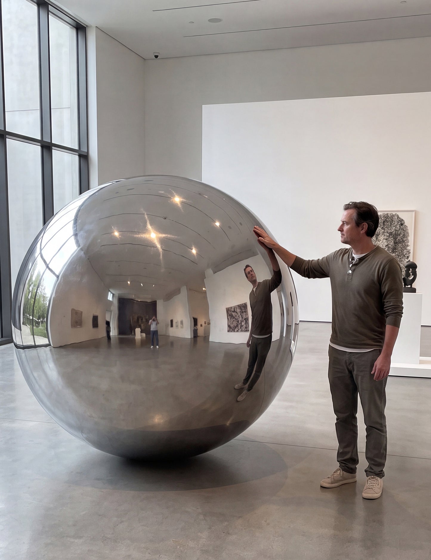 Riesen-Spiegelballon in Silber 200 cm