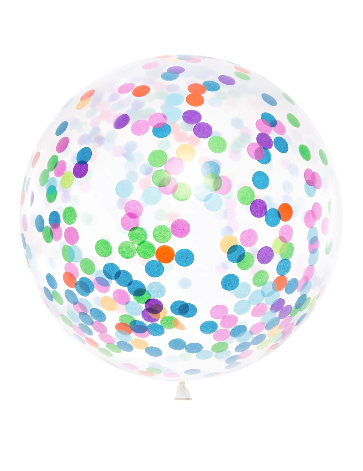 Ballon géant à confettis multicolores transparent