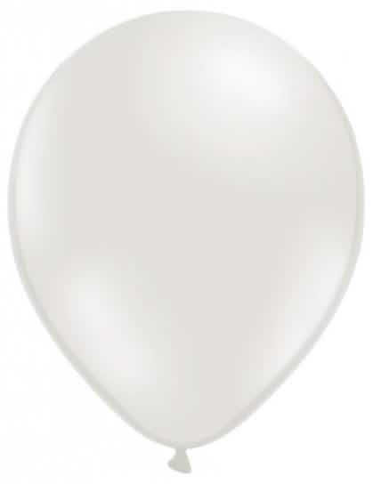 Metallischer Perlenballon für Party Weiß