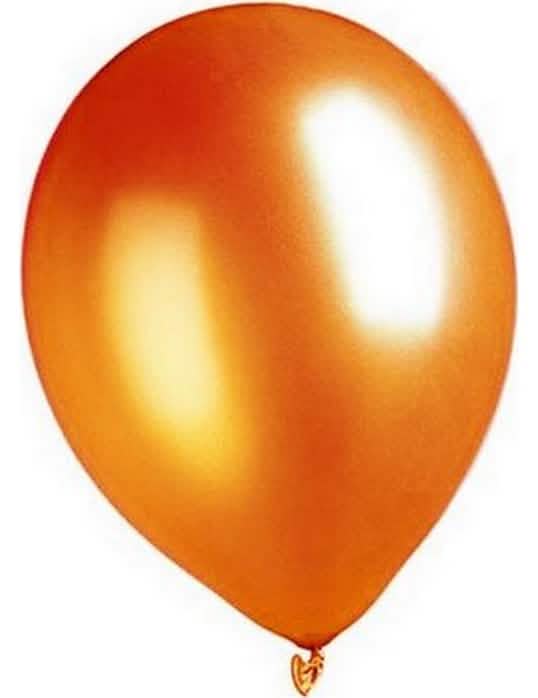 Luftballons orange métallisé für Party orange métallique