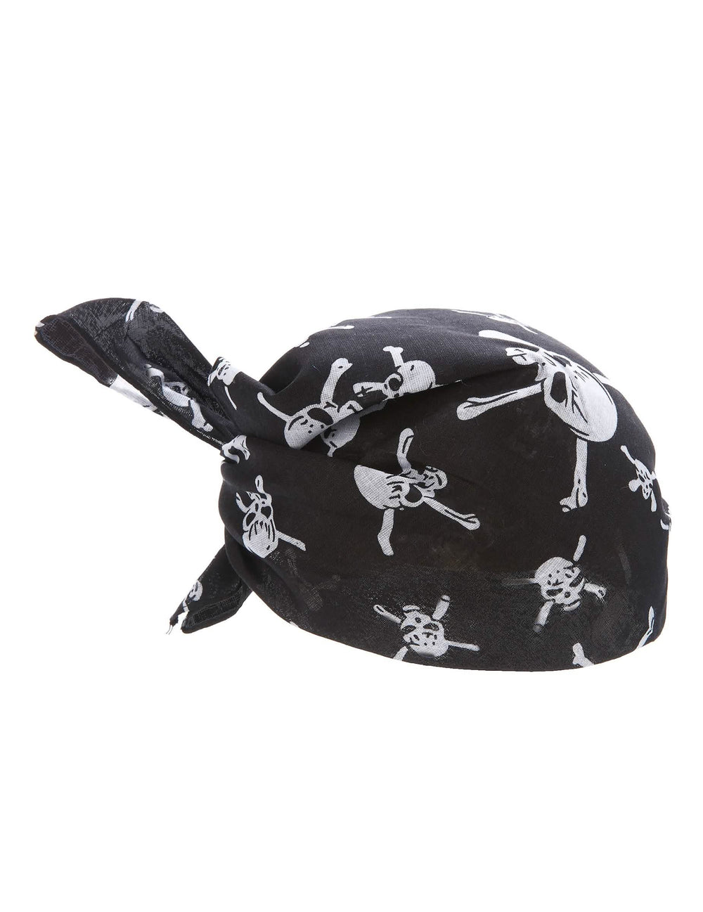 Bandana mit Totenköpfen für Erwachsene in Black and White
