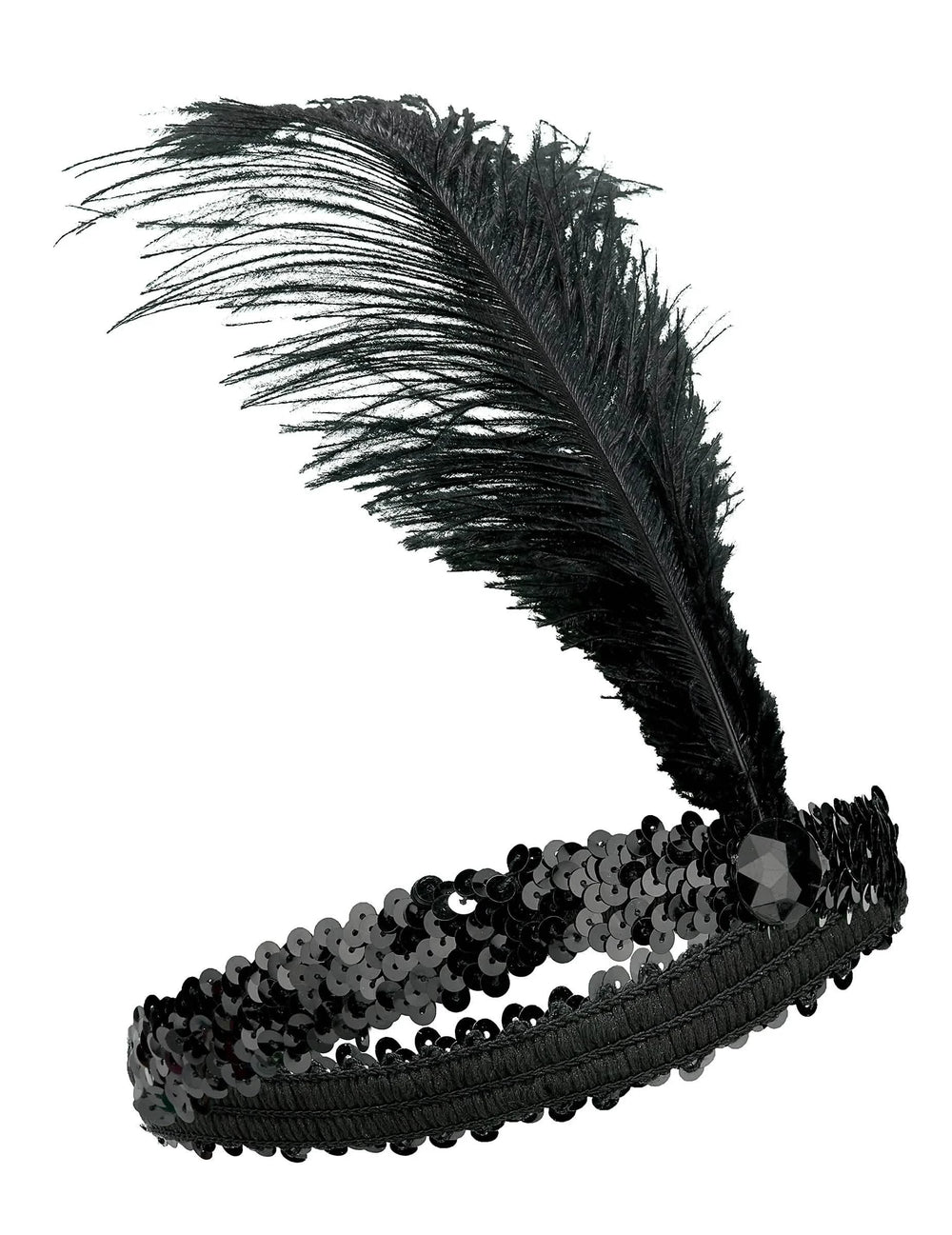 Vue de profil du bandeau Charleston pour femme