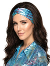Bandeau disco pour femme turquoise haut de gamme