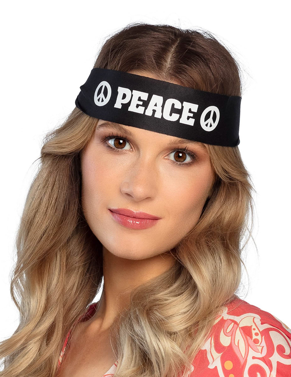 Vue de face du bandeau Peace pour adulte