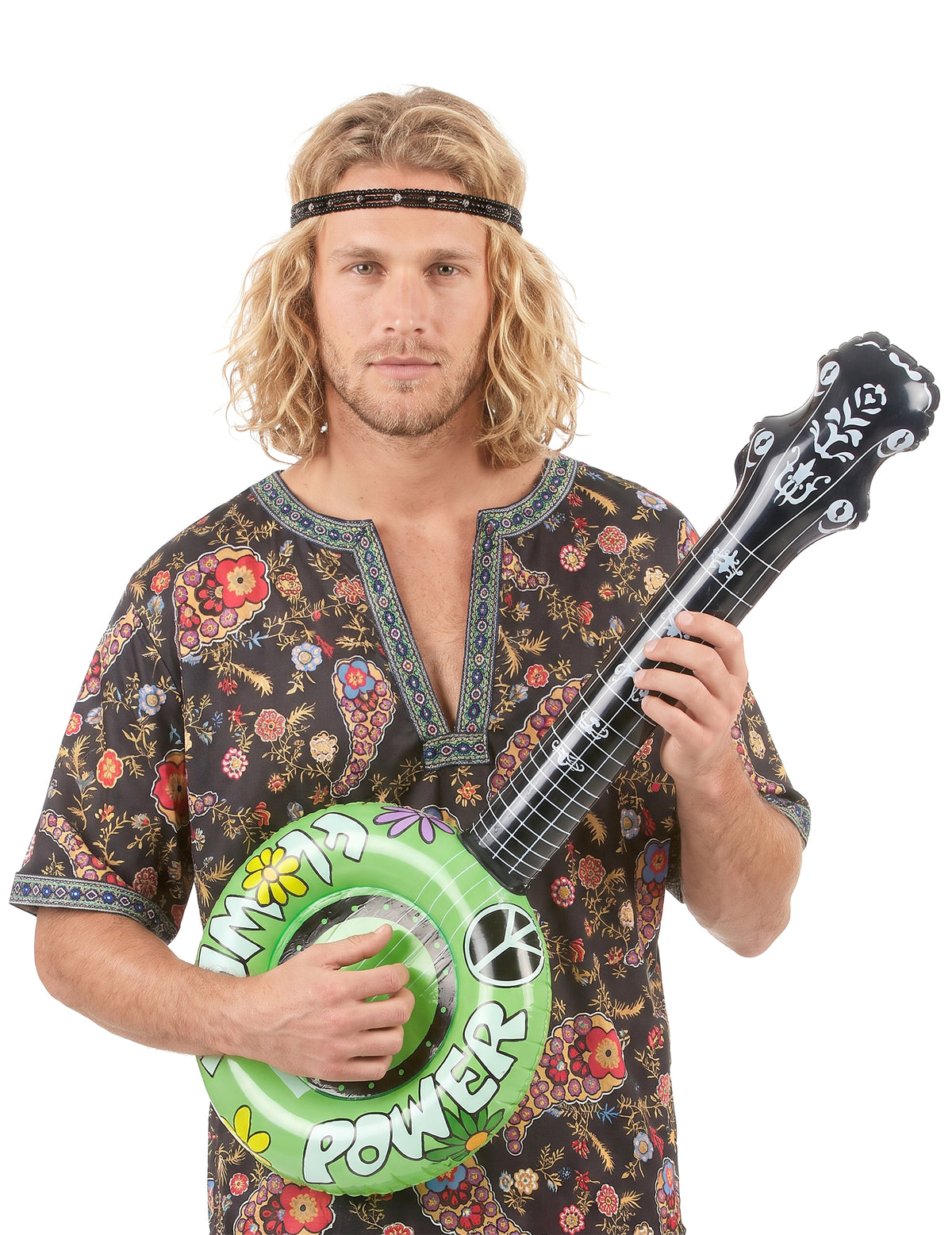 Aufblasbares Hippie-Banjo - Grün