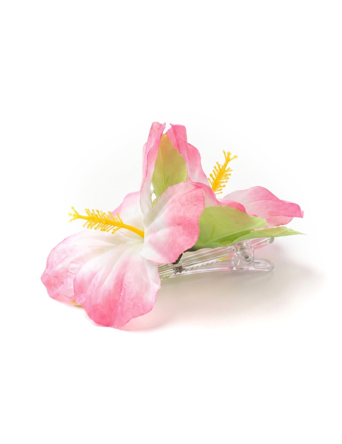 Haarklammer Hawaii mit rosa Blumen