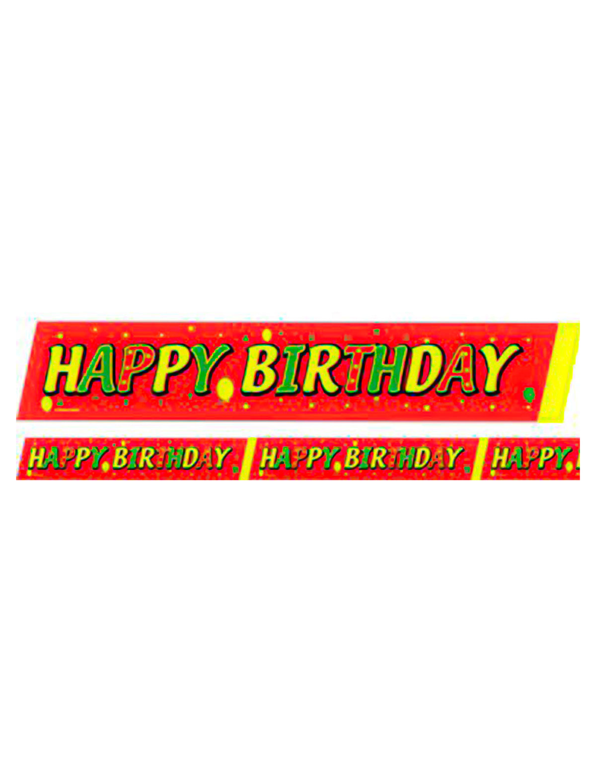 Absperrband Happy Birthday Deko rot-grün-gelb 600x6cm