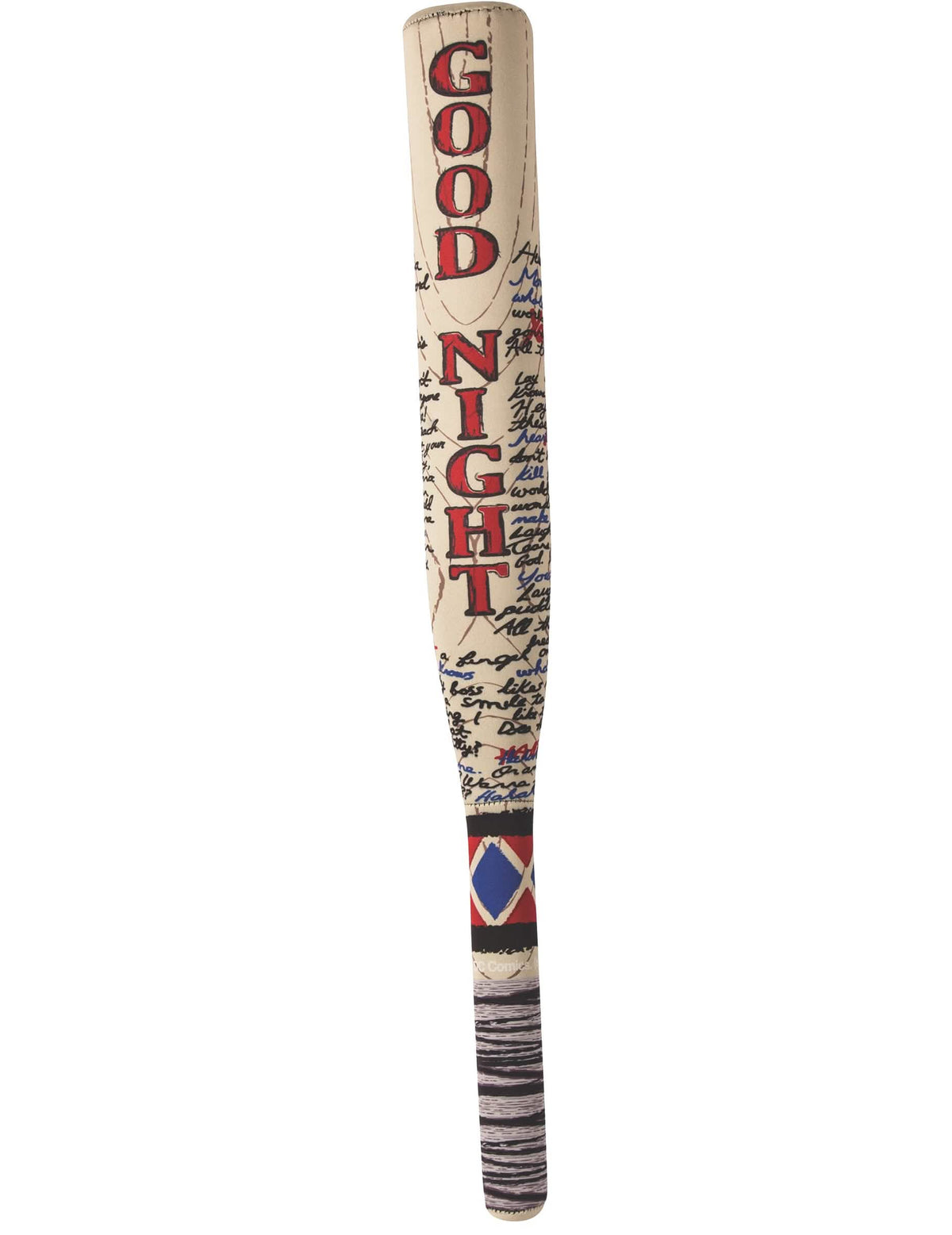 Batte aus Schaumstoff Harley Quinn für Erwachsene Beige mit roten und schwarzen Good-Night-Aufschriften