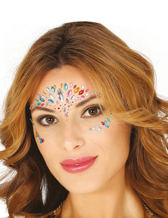 Festival Make-up mit Glitzer und Strass