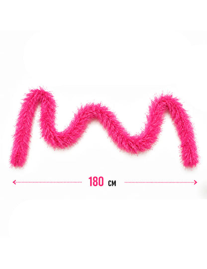 Leuchtend pinke Kunsthaar-Boa 60g