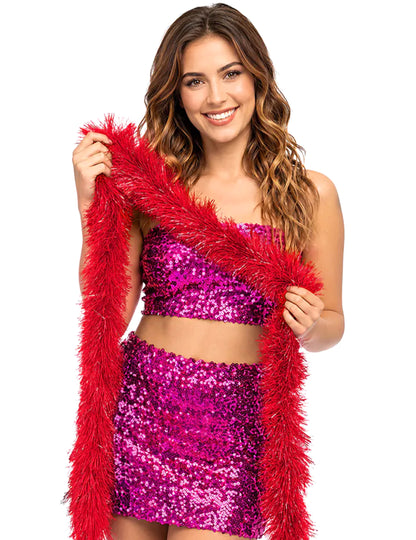 Rote Haar-Boa 60g Accessoire