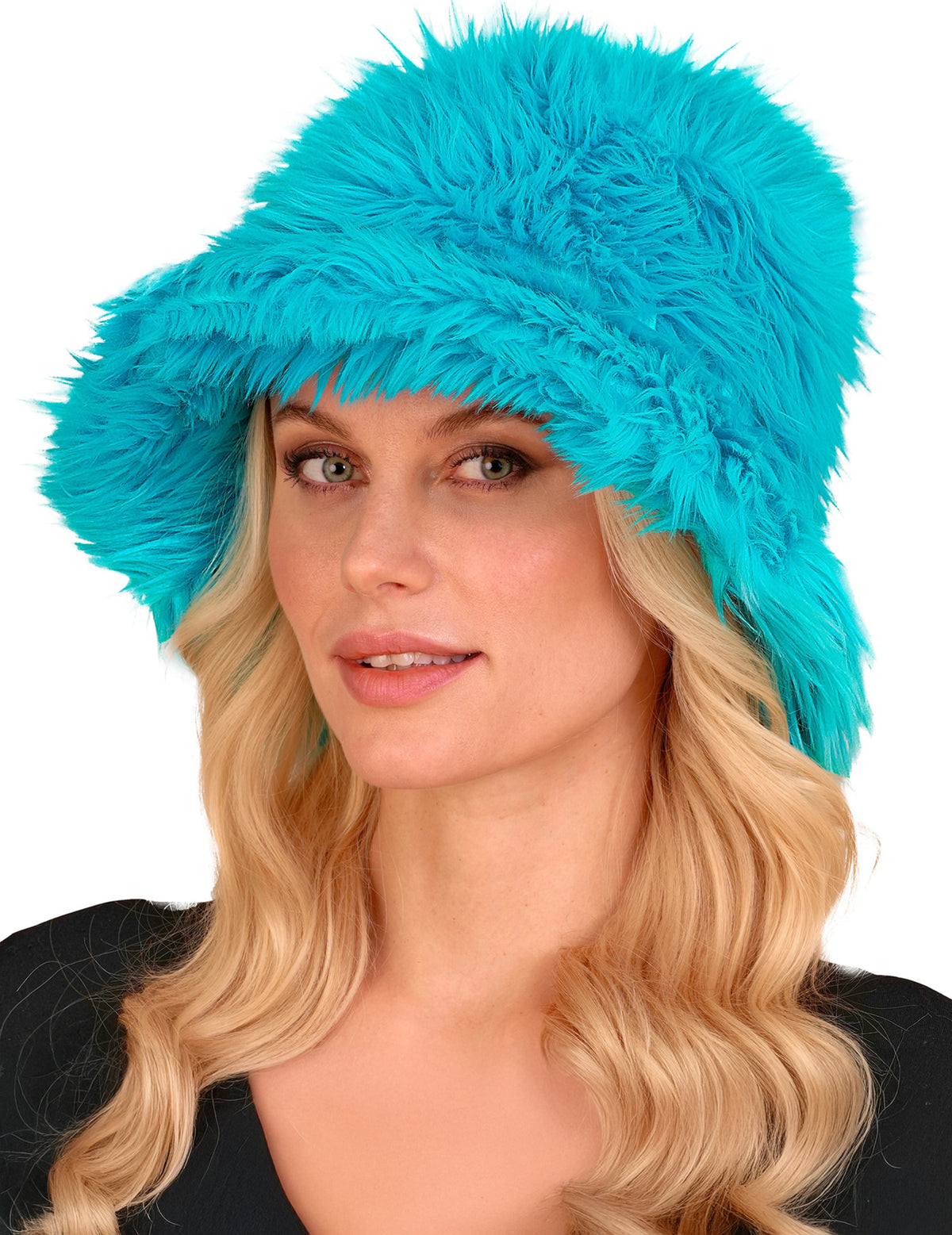 Bob en poils pour adulte bleu turquoise