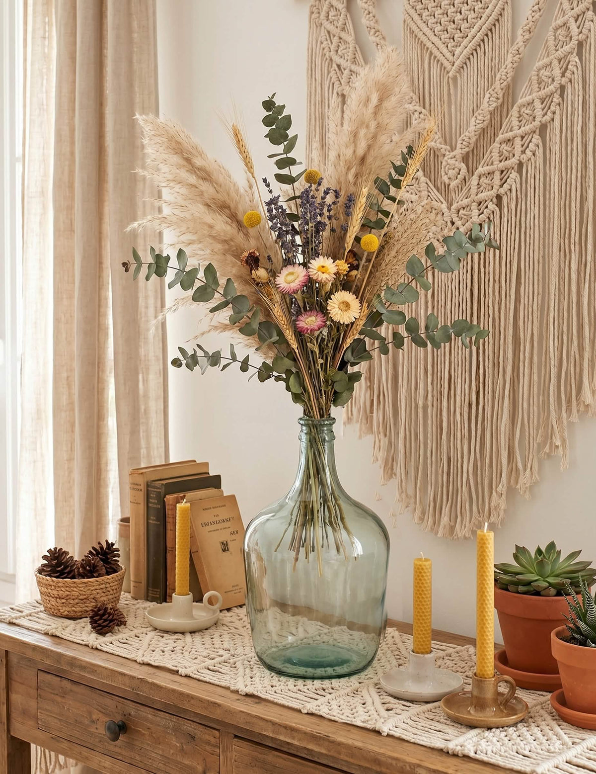 Dame Jeanne Ballonflasche 4 L 18 x 30 cm aus blauem Glas