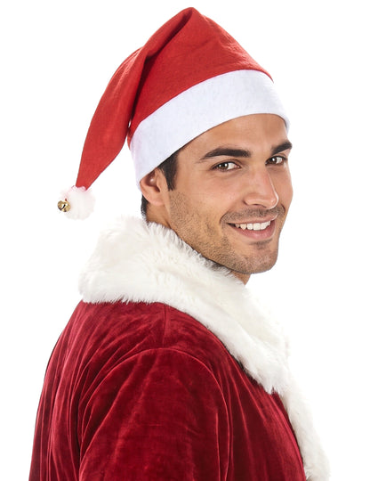 schöne Weihnachtsmann-Mütze für Erwachsene mit Schelle