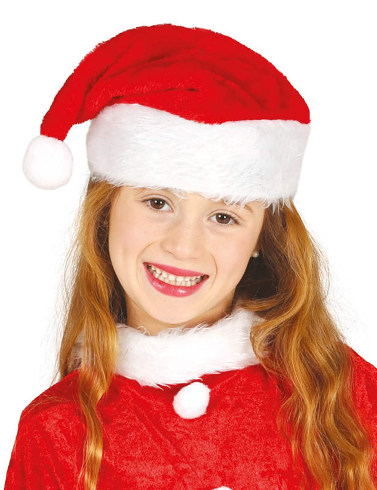 Weihnachtsmannmütze für Kinder Rot und Weiß