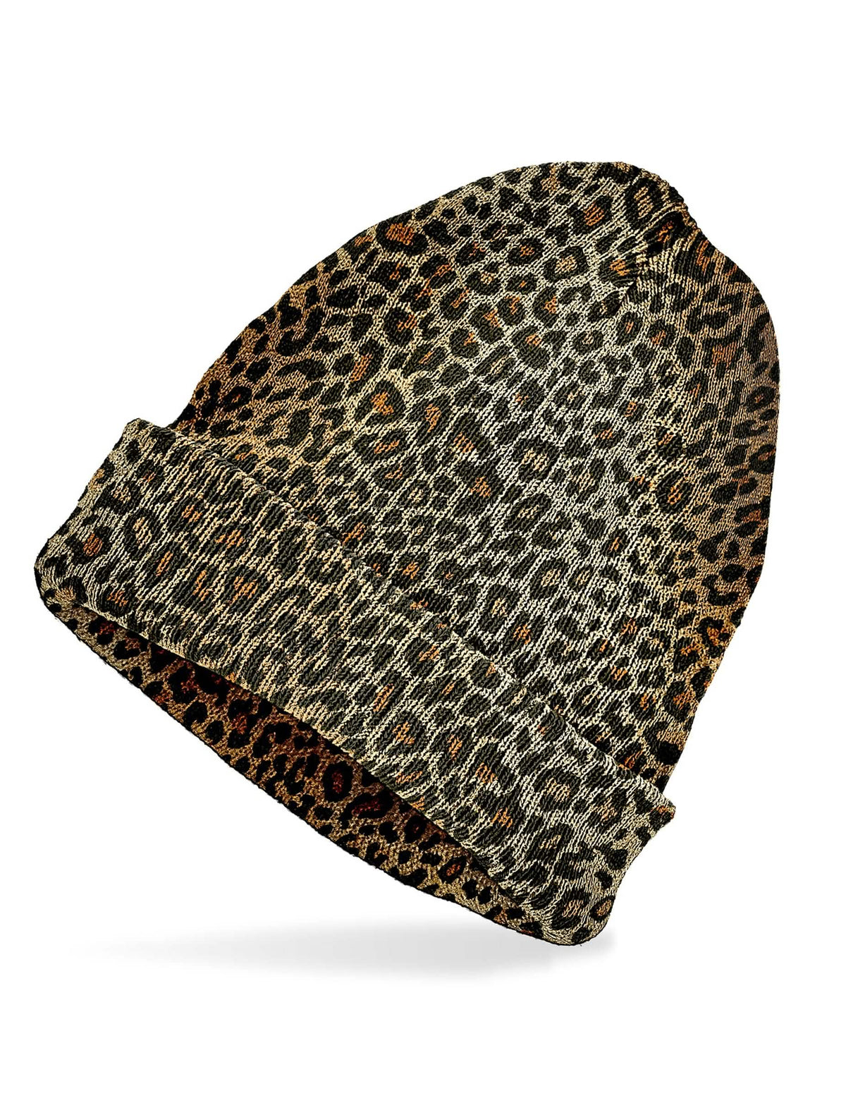 Bonnet léopard pour adulte marron et noir