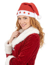 Weihnachtsmütze leuchtend Nikolaus rot-weiss