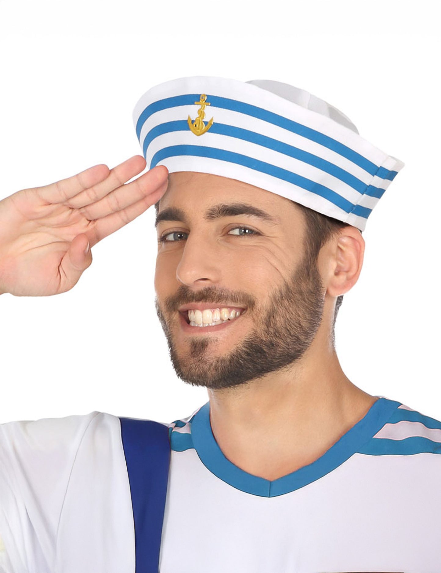 Vue de face du bonnet de marin pour adulte
