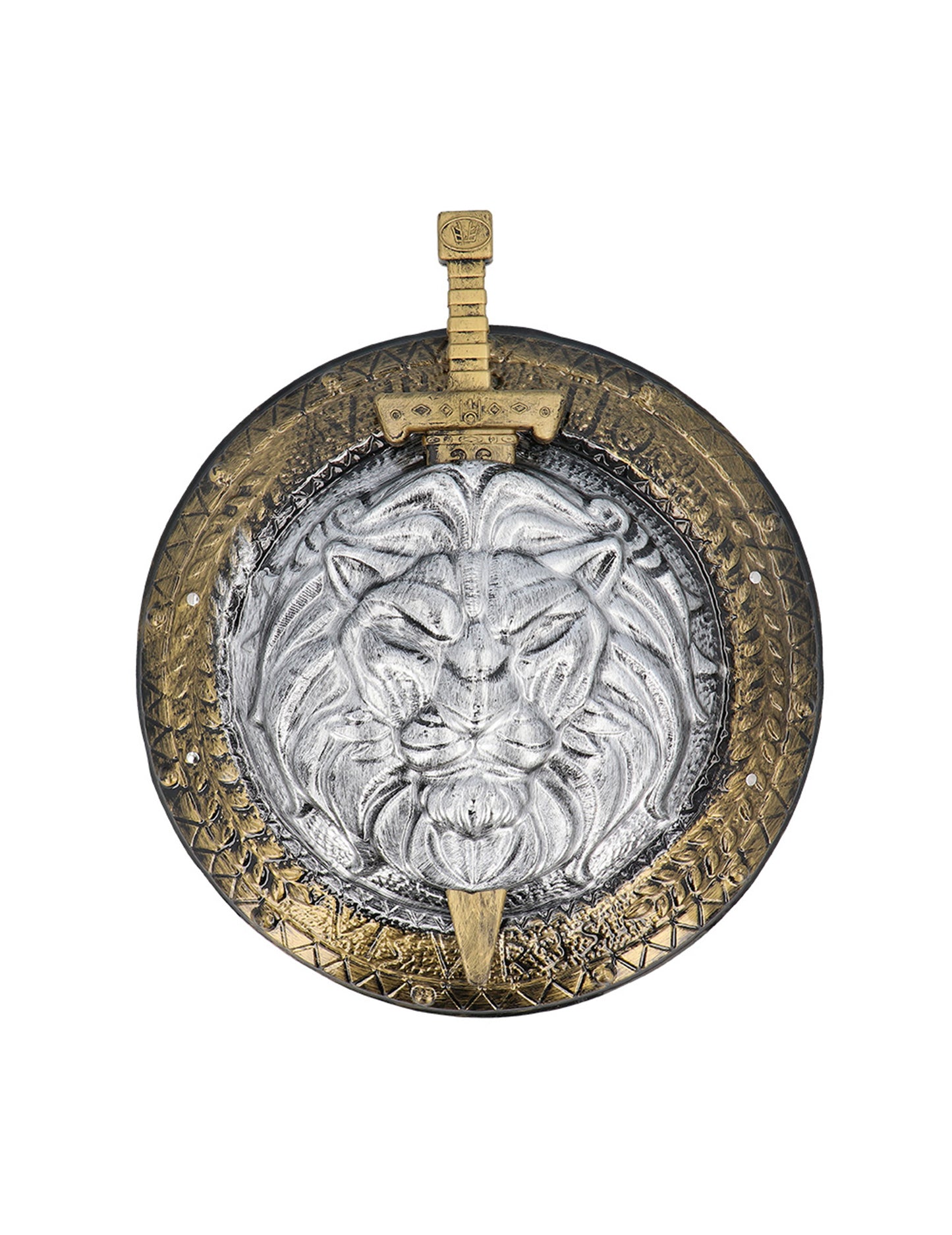 Vue de face du Bouclier et Epée de Combat gladiateur