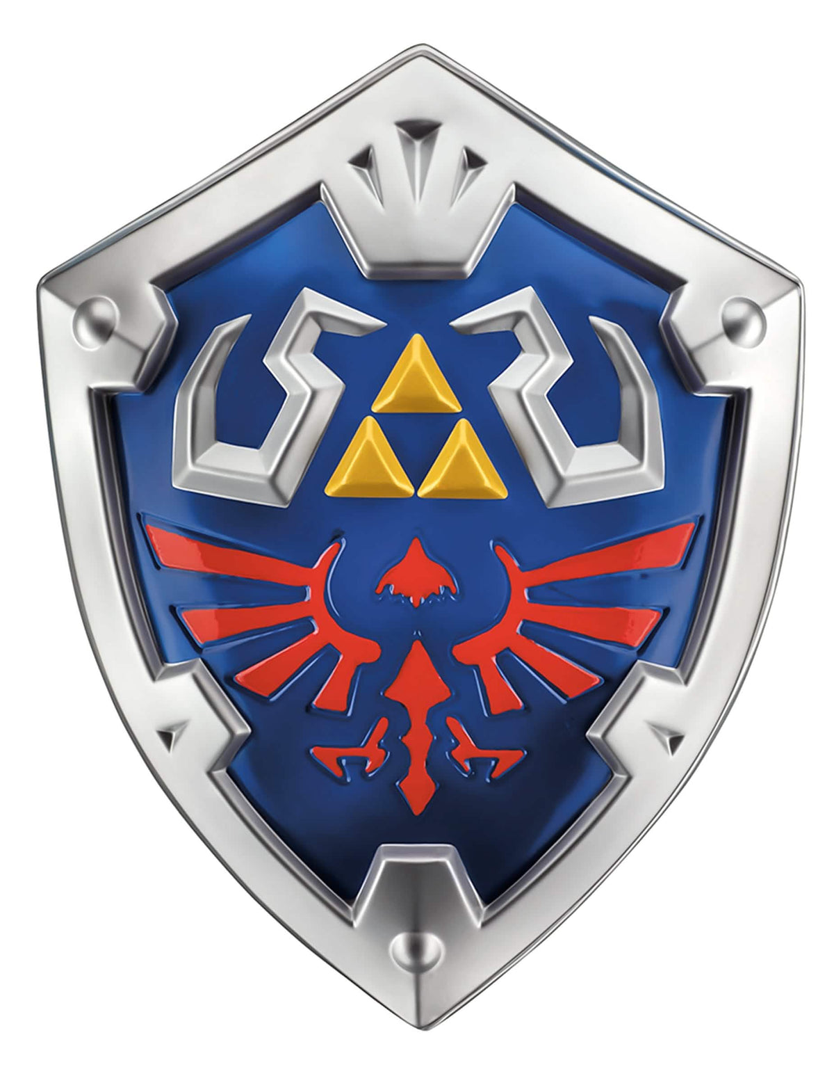 Link-Zelda™-Schild für Kinder Blau und Farbe Silber mit roten und goldenen Motiven