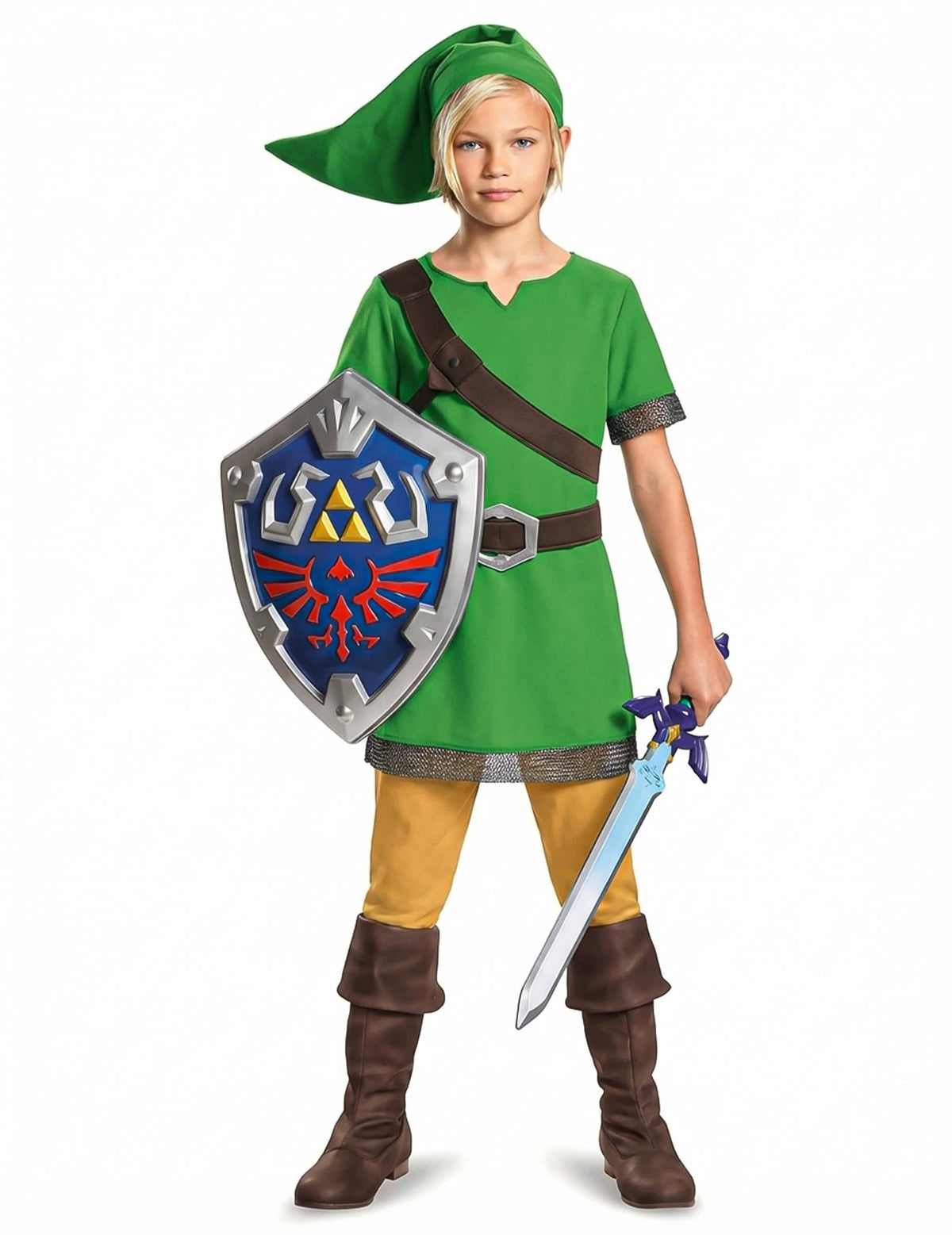 Darstellung des von einem Kind getragenen Link-Zelda™-Schildes