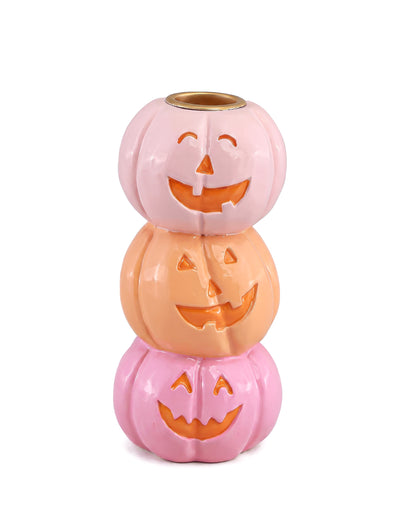 Summerween-Kerzenhalter mit 3 KÃ¼rbissen aus Polyresin 13 cm