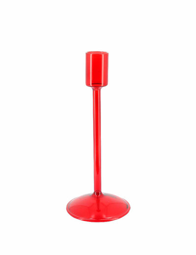 Roter Glas-Kerzenständer Elegance 20 cm