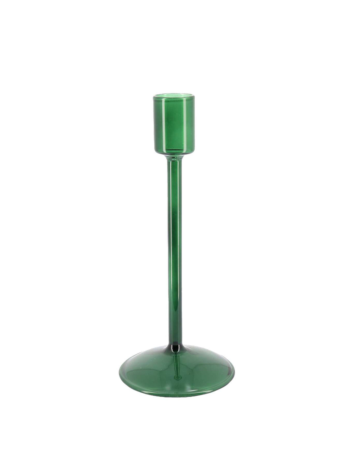 Glas-Kerzenständer Élégance dunkelgrün 20 cm