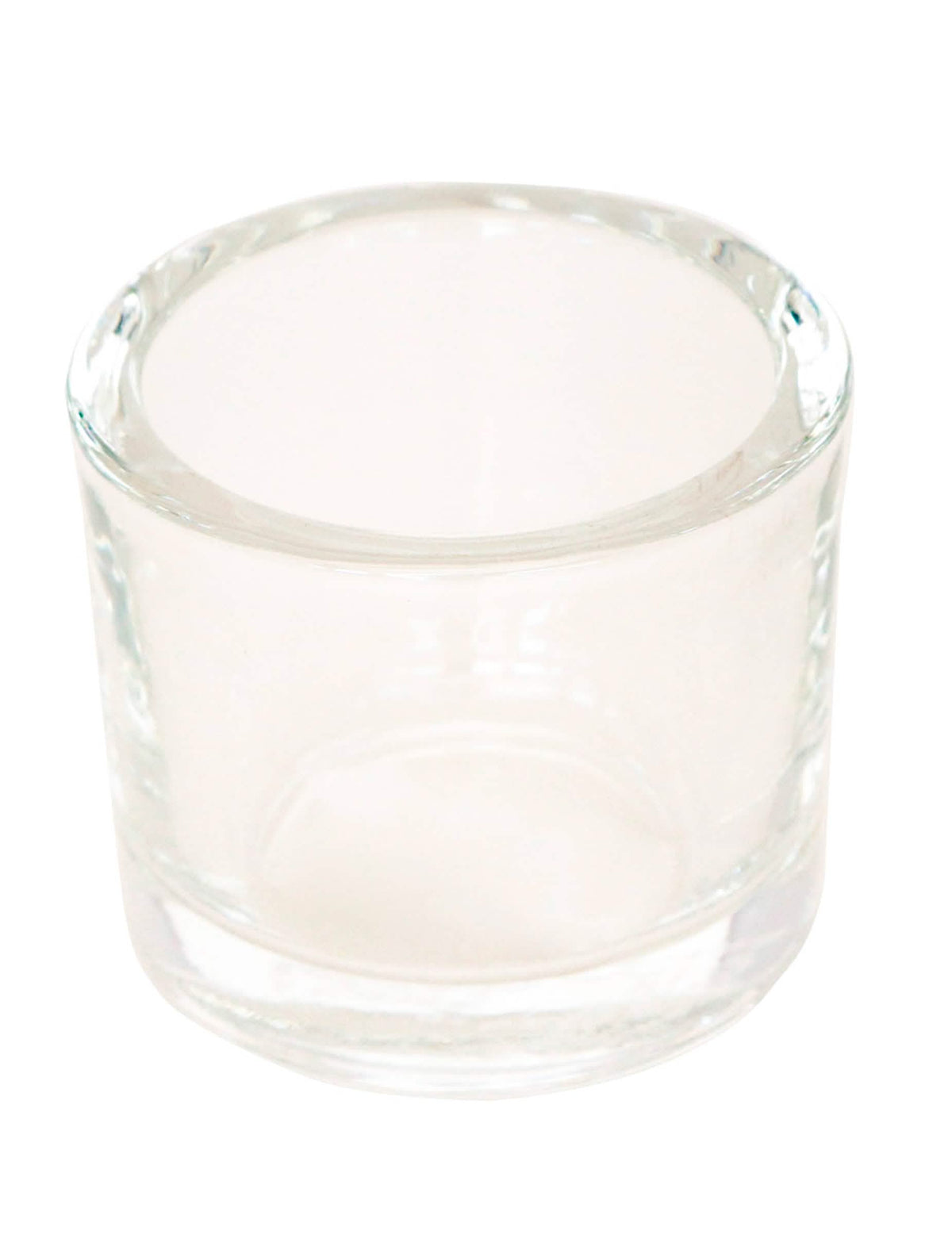 Bougeoir en verre rond pour bougie chauffe-plat transparent