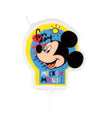 Bougie d'anniversaire Mickey pour enfant jaune et bleue