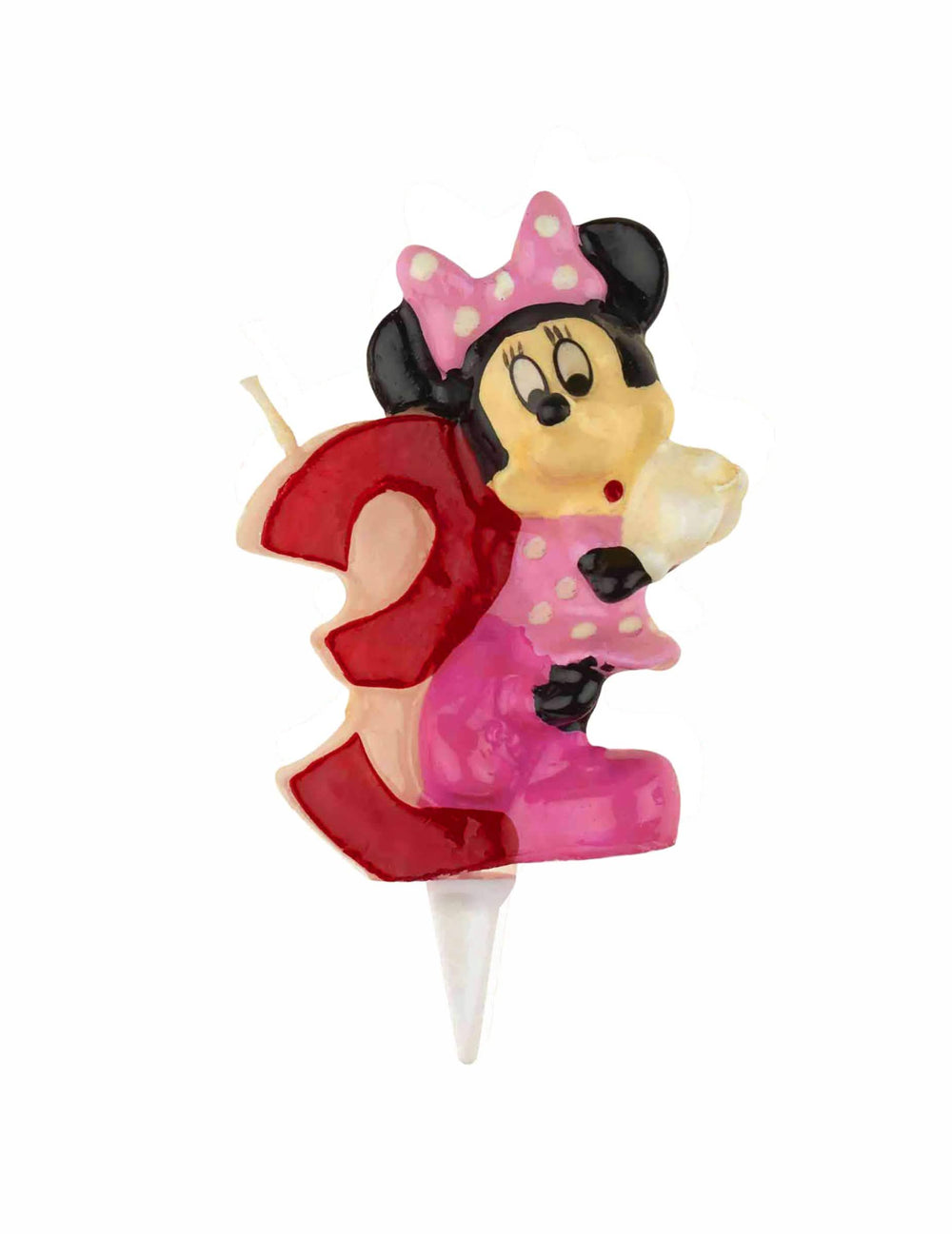Zahlenkerze 3 Minnie für Kinder Rosa, Pink und Rot