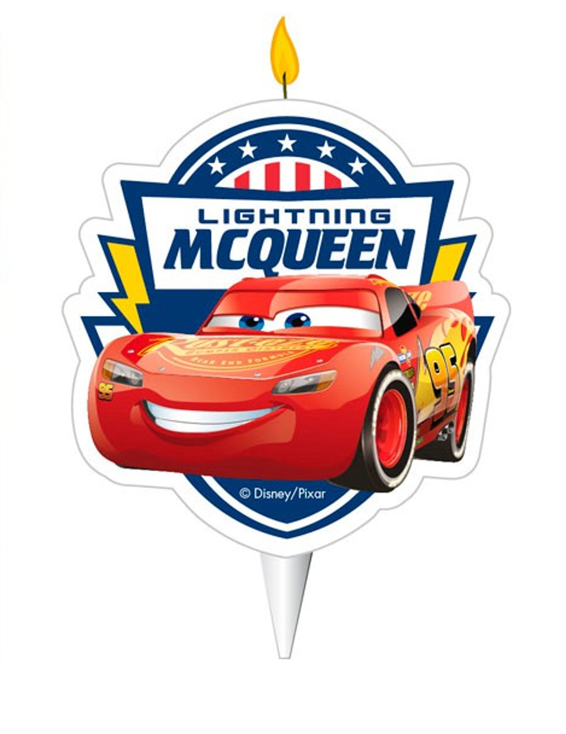 Bougie d'anniversaire Cars pour enfant rouge 2D