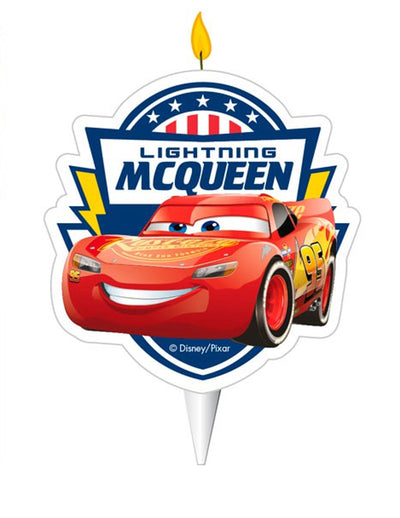 Bougie d'anniversaire Cars pour enfant rouge 2D