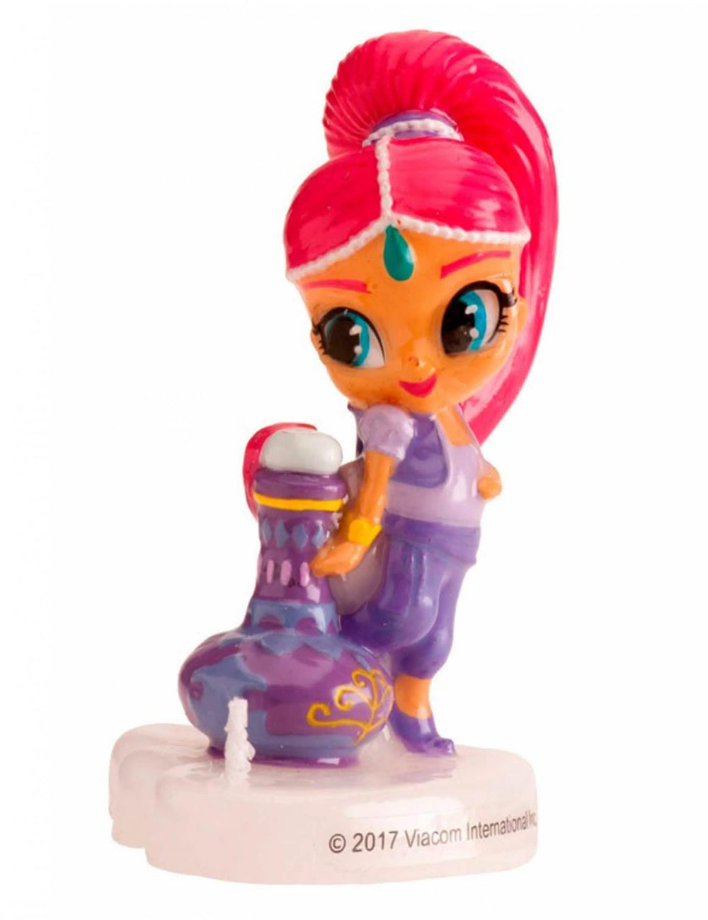 Geburtstagskerze Shimmer für Kinder Rosa, Pink und violett 3D