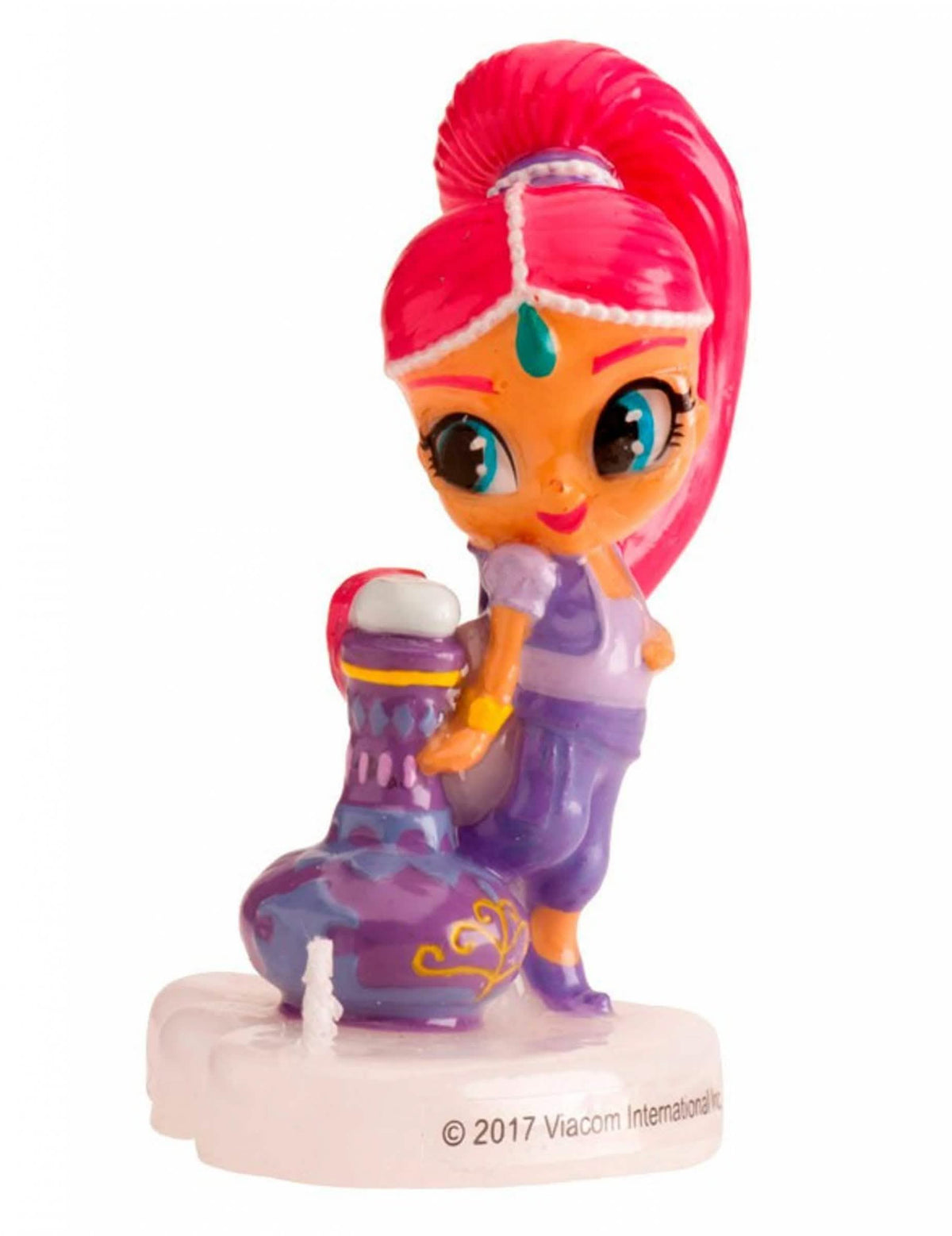 Geburtstagskerze Shimmer für Kinder Rosa, Pink und violett 3D