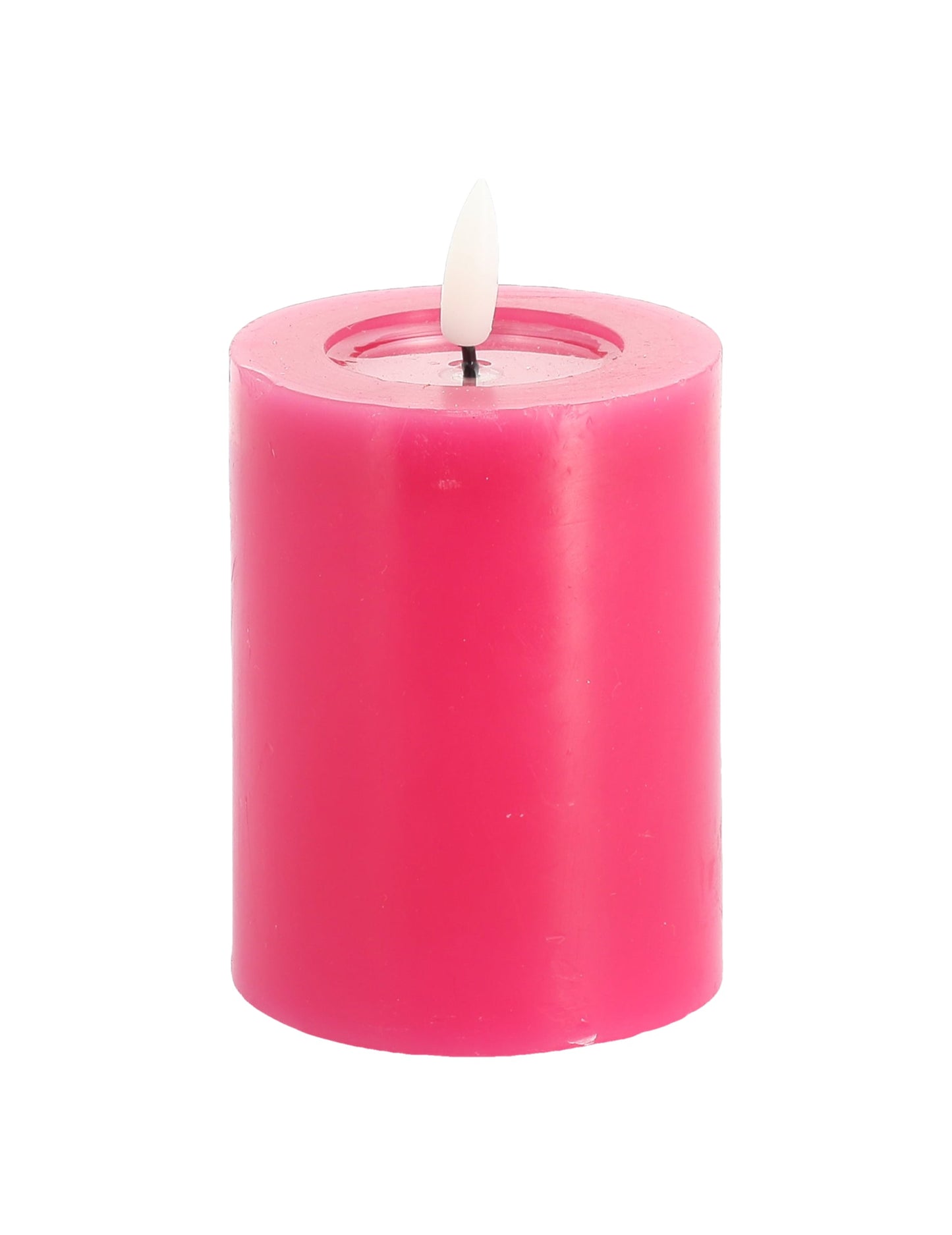 LED-Kerze rosa 7 x 10 cm