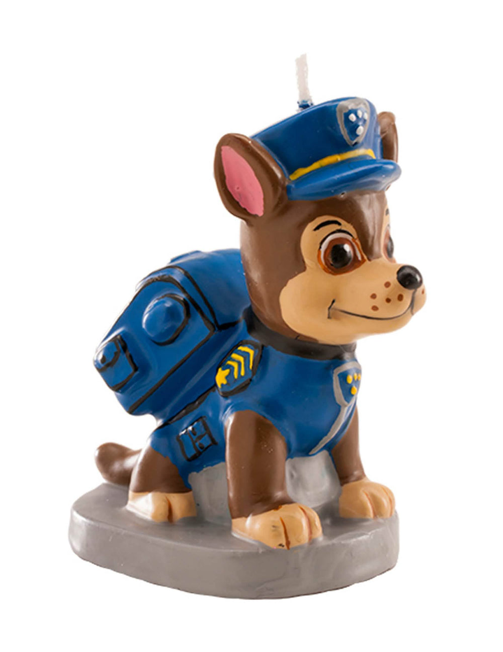 Blaue Paw Patrol Chase-Figurkerze für Kinder in Form einer Figur