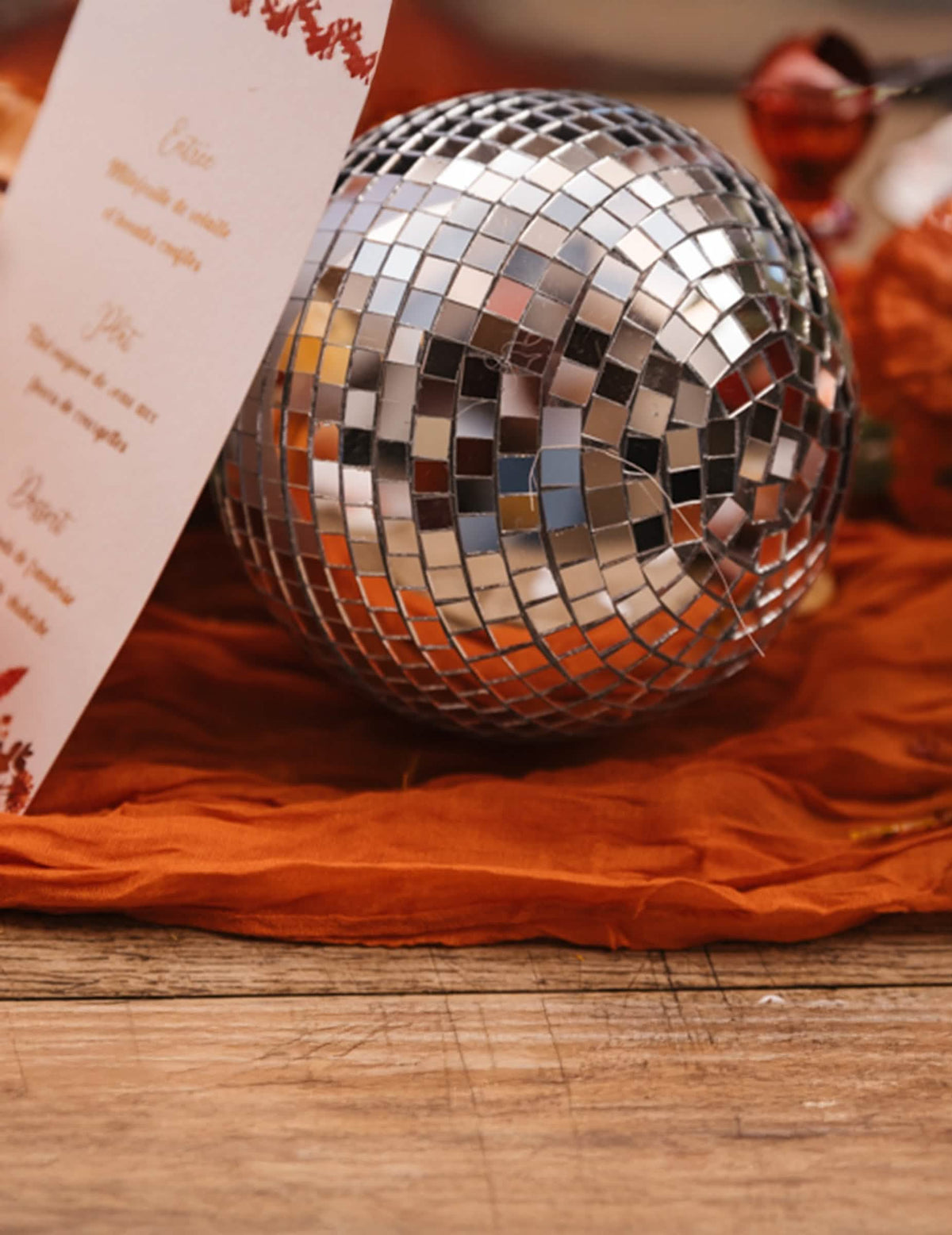 Discokugel zum Aufhängen, Spiegelglas, Silber, 16cm, steckbar, Disco-Deko