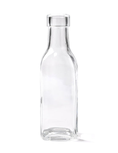Bouteille en verre carrée transparente