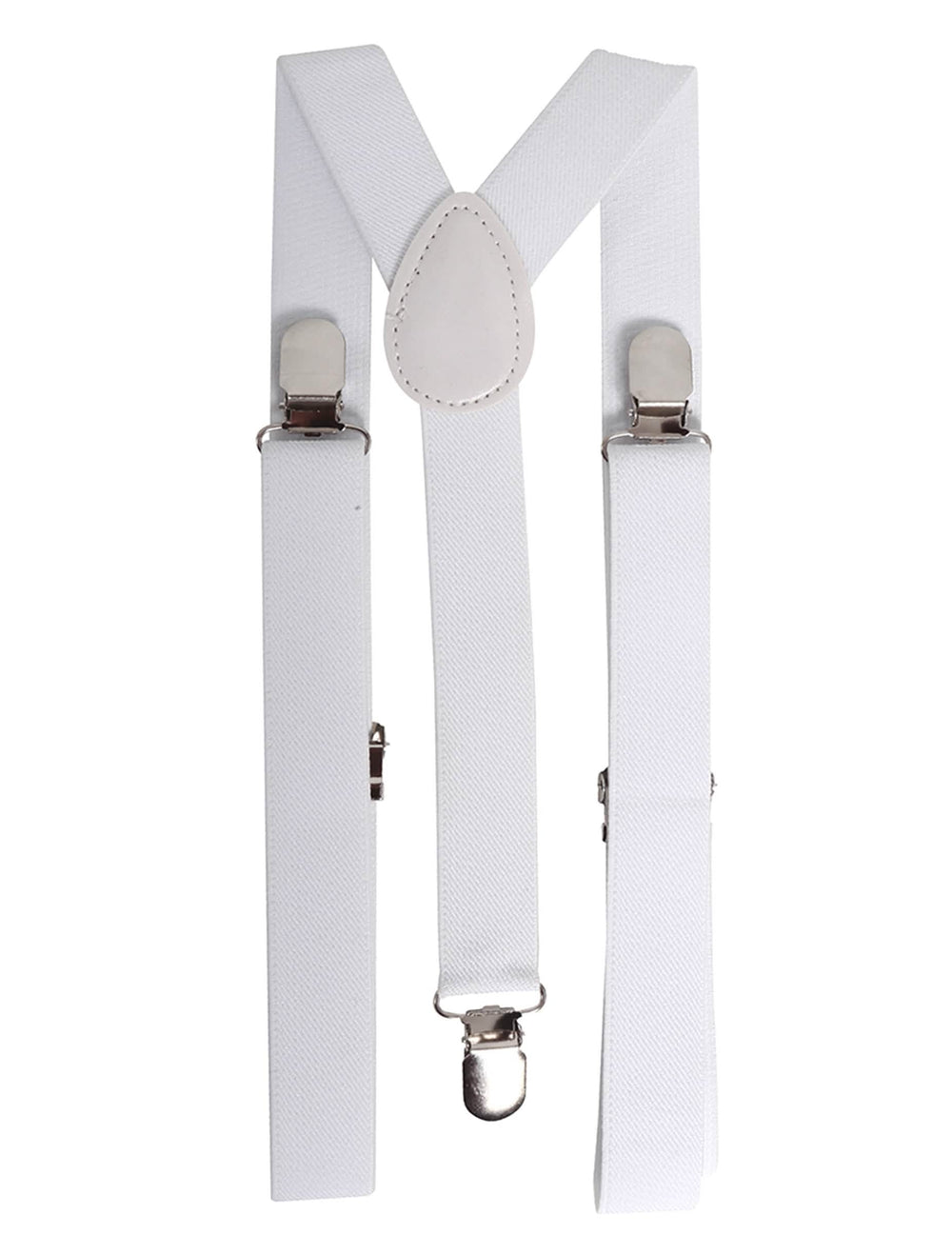Détail des attaches des bretelles pour adulte blanches