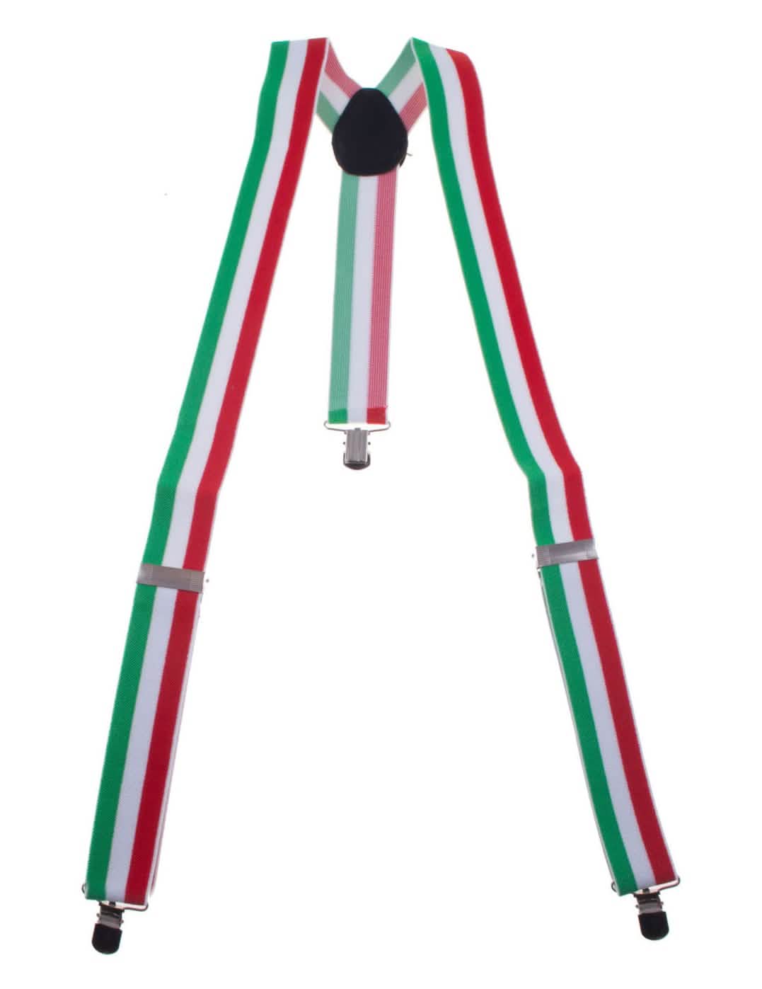 Hosenträger Italien für Erwachsene Grün Weiß Rot