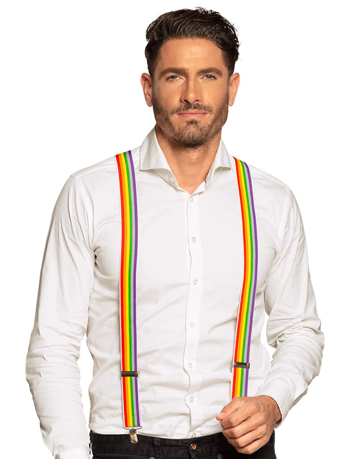 Bretelles multicolores pour adulte arc-en-ciel