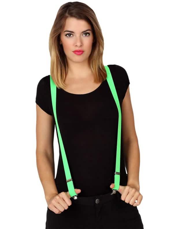 Neon-Träger für Erwachsene Neon-Grün