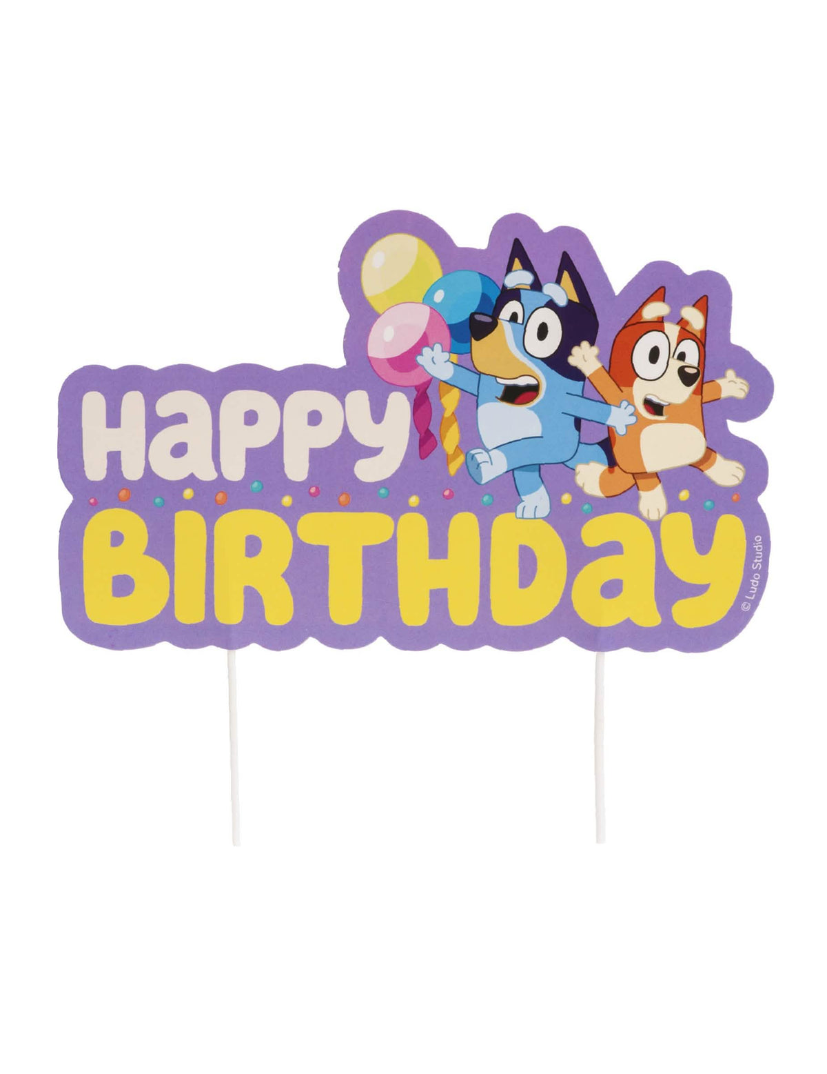 Bluey und Bingo™ Tortenaufsatz aus Papier 16,5 cm