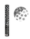Canon à confettis étoiles pour fête métallisées argentées