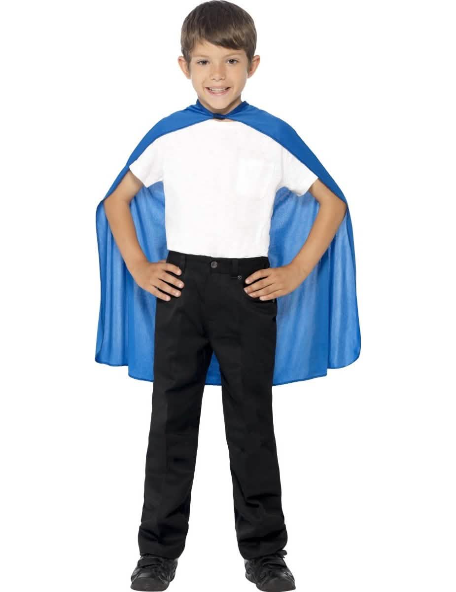 Blaue satinierte Kinder-Cape