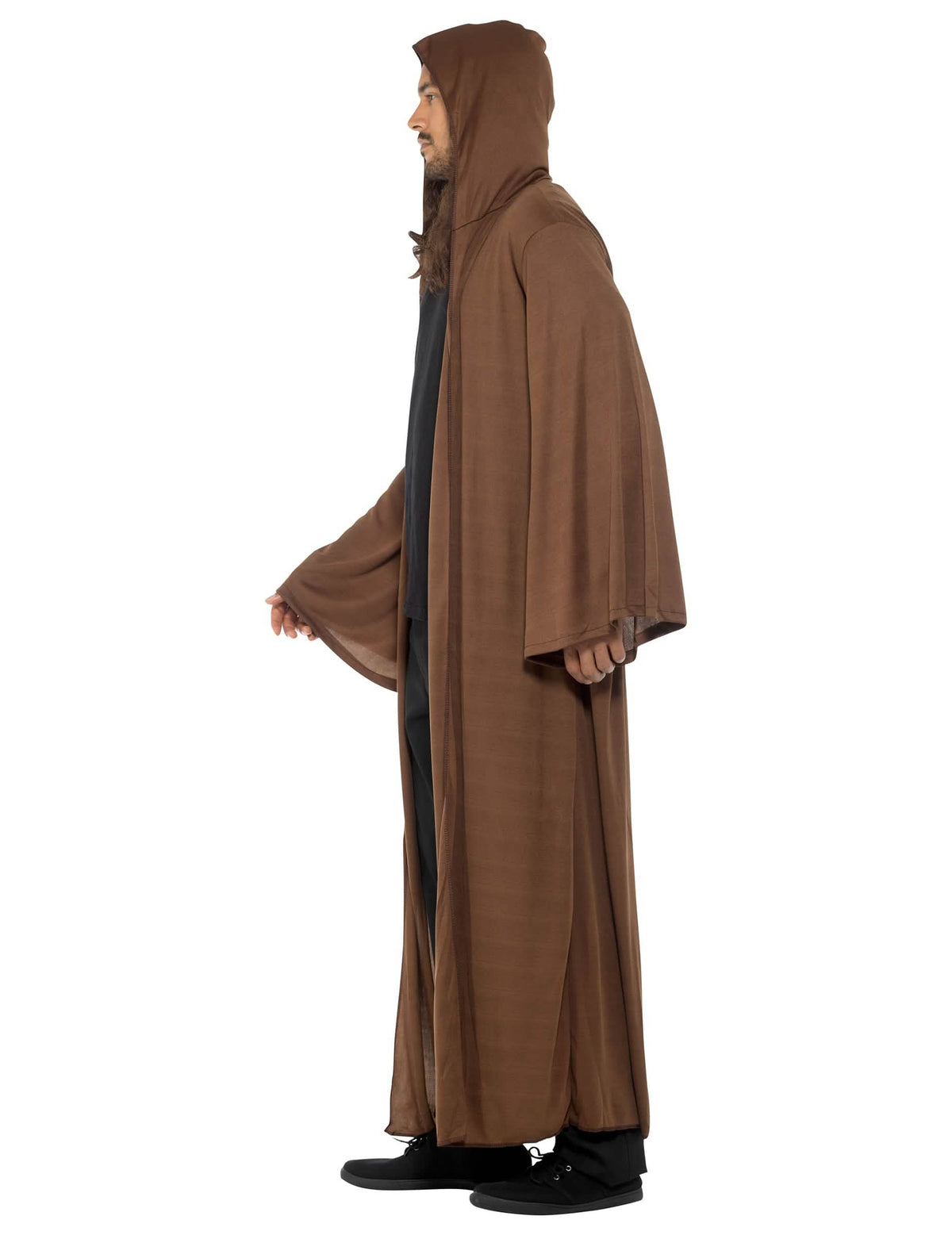 Vue de profil de la cape marron pour adulte