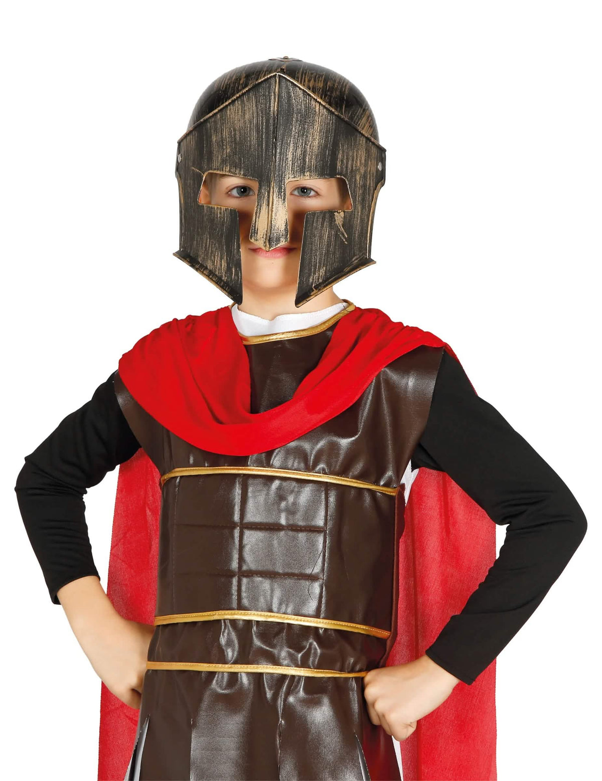 Gladiatorhelm für Kinder Bronze und Schwarz