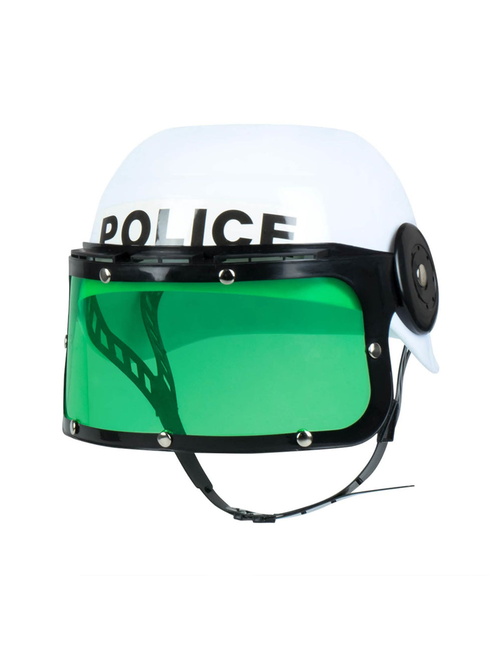 Seitenansicht des Polizeihelms für Kinder