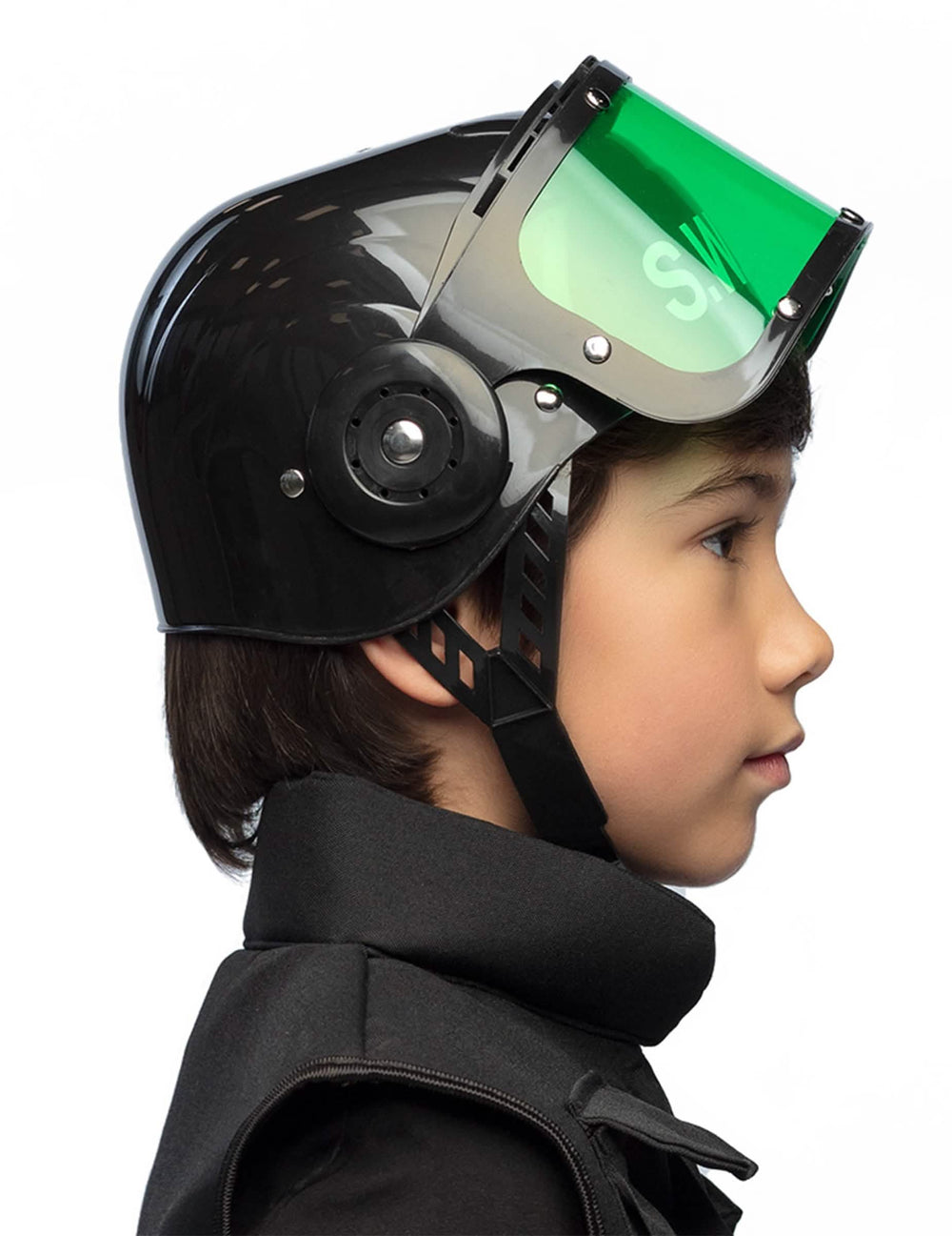 Seitenansicht des SWAT-Helms für Kinder